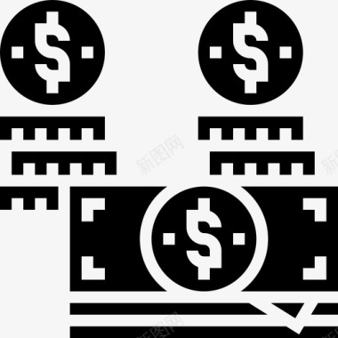 金钱财务策略11字形图标图标
