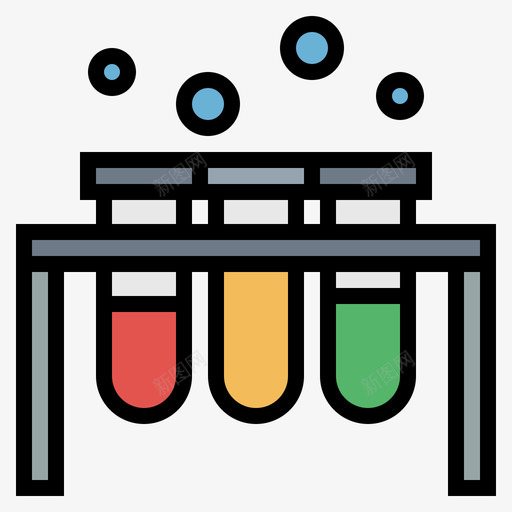 烧瓶学校59线性颜色图标svg_新图网 https://ixintu.com 学校59 烧瓶 线性颜色