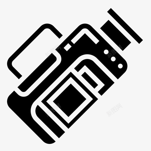摄像机剪辑录像图标svg_新图网 https://ixintu.com 剪辑 录像 录音 摄像机 配件