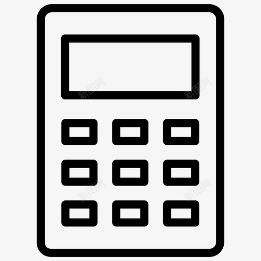 计算器预算货币图标svg_新图网 https://ixintu.com 数字 文具项目行 计算器 货币 预算