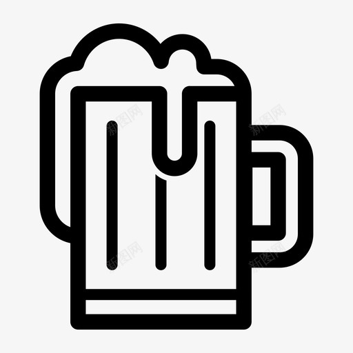 啤酒杯酒精饮料图标svg_新图网 https://ixintu.com 啤酒杯 夏季 户外 玻璃 酒精 饮料
