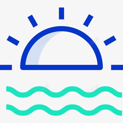 日出自然62轮廓颜色图标svg_新图网 https://ixintu.com 日出 自然62 轮廓颜色