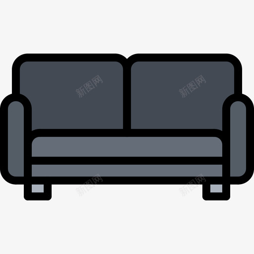 沙发家具132彩色图标svg_新图网 https://ixintu.com 家具132 彩色 沙发