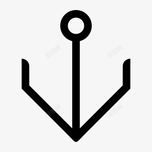 锚海军航海图标svg_新图网 https://ixintu.com 尖 海上 海军 航海 船 锚