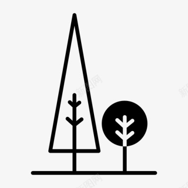 树木园艺植物图标图标
