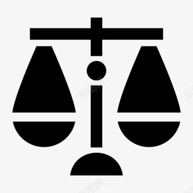 法庭等级平衡等级法官图标图标