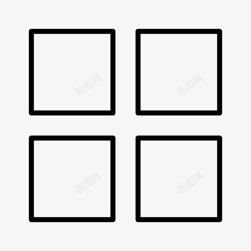 四窗户抽象的图标svg_新图网 https://ixintu.com 抽象 窗户