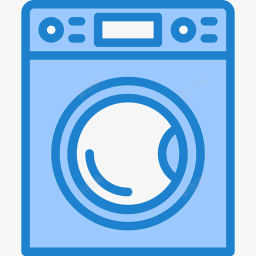 洗衣机家用电器12蓝色图标svg_新图网 https://ixintu.com 家用电器12 洗衣机 蓝色