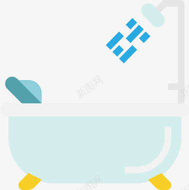 浴缸家具97扁平图标图标