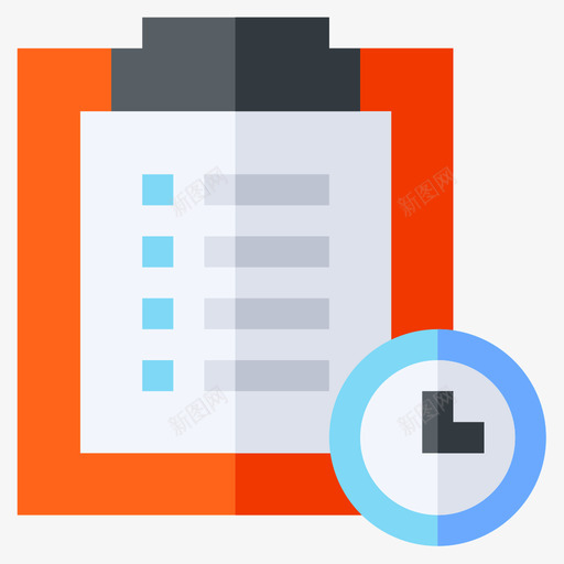 剪贴板速度表和时间3扁平图标svg_新图网 https://ixintu.com 剪贴板 度表 扁平 时间 速度