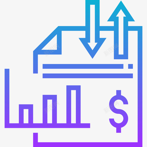 收入会计6梯度图标svg_新图网 https://ixintu.com 会计 收入 梯度