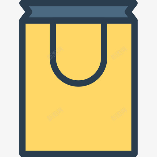 购物袋173号办公室线性颜色图标svg_新图网 https://ixintu.com 173号办公室 线性颜色 购物袋