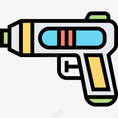 水枪玩具15线颜色图标图标