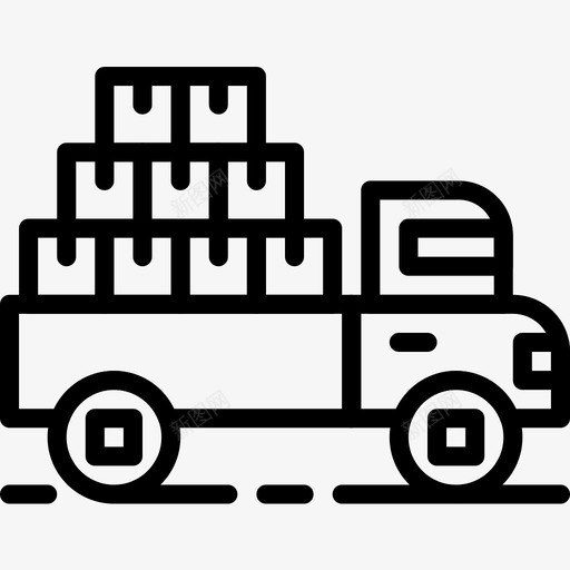 货运卡车商业143直线型图标svg_新图网 https://ixintu.com 卡车 商业 直线 线型 货运