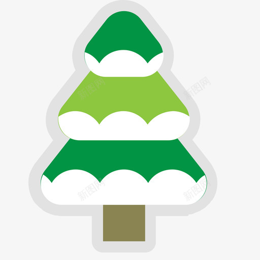 未点击圣诞树svg_新图网 https://ixintu.com 未点击圣诞树