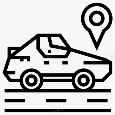 gps汽车跟踪器导航地图图标图标
