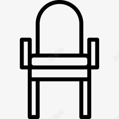 扶手椅家具100线性图标图标