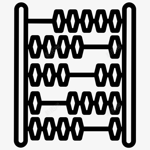 算盘计数教育图标svg_新图网 https://ixintu.com 元素 教育 数学 算盘 计数