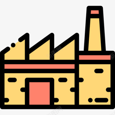 工厂物流44线颜色图标图标