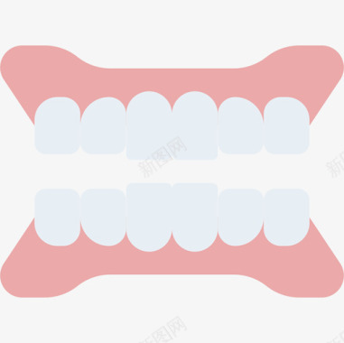 牙科牙科护理21扁平图标图标