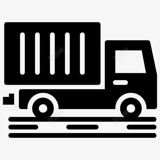 货运卡车送货车物流配送图标svg_新图网 https://ixintu.com 一组装运 交货字形矢量图标 物流配送 移动 装运 货运卡车 送货车