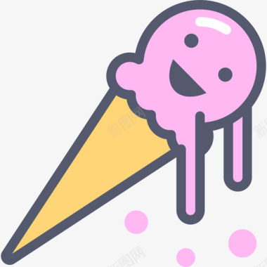 冰淇淋美食家原色图标图标