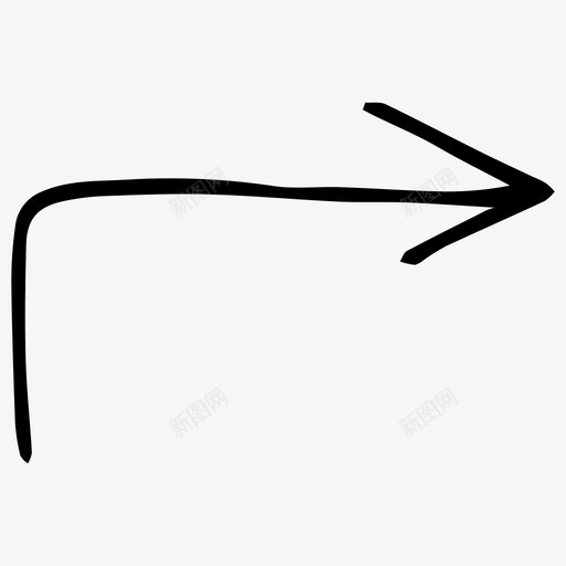 箭头方向涂鸦图标svg_新图网 https://ixintu.com 右箭头 方向 涂鸦 箭头