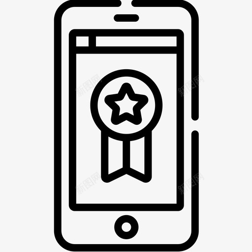 智能手机投票选举线性图标svg_新图网 https://ixintu.com 手机 投票 智能 线性 选举