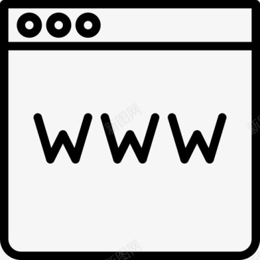 Www网站和电子邮件直拨图标图标