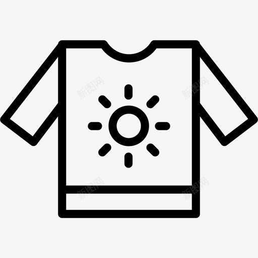 T恤夏季67直纹图标svg_新图网 https://ixintu.com 夏季 直纹