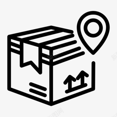 包装位置箱子交货交货地点图标图标