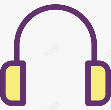 耳机基本图标9线性颜色图标