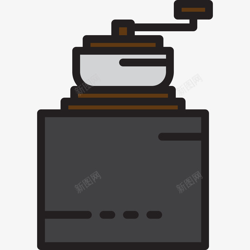 咖啡研磨机咖啡54线性颜色图标svg_新图网 https://ixintu.com 咖啡54 咖啡研磨机 线性颜色