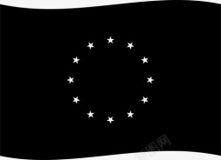 长旗长方形旗帜欧洲欧盟图标高清图片