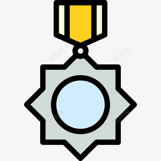 奖章奖章和徽章12个直线颜色图标svg_新图网 https://ixintu.com 12个 奖章 徽章 直线 颜色
