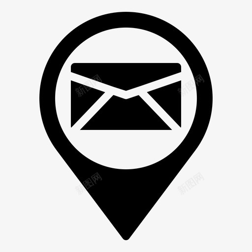 邮局位置邮件图标svg_新图网 https://ixintu.com pin 位置 地点 标志 标志符 符号 邮件 邮局
