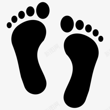 足迹脚脚印图标图标