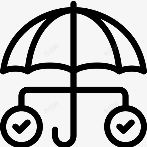 保护守卫保安图标svg_新图网 https://ixintu.com 保安 保护 守卫 雨伞