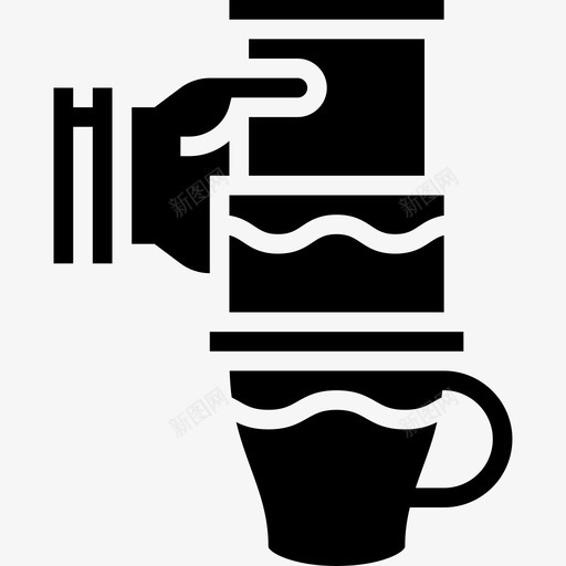 Aeropress咖啡58字形图标svg_新图网 https://ixintu.com Aeropress 咖啡 字形