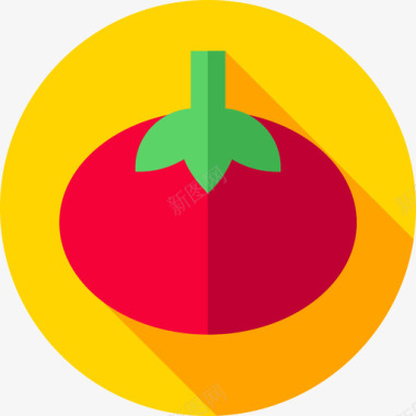 番茄农业34平坦图标图标