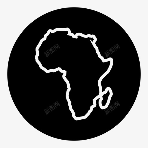 非洲地图非洲大陆图标svg_新图网 https://ixintu.com 地图 地理 大陆 非洲