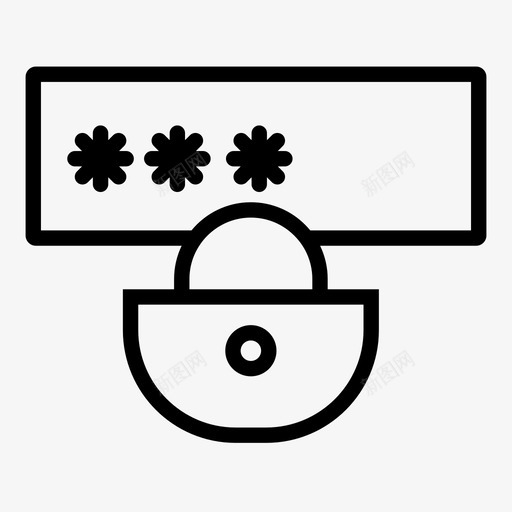 安全密码填充受保护web图标svg_新图网 https://ixintu.com web 受保护 安全密码填充 智能浏览器
