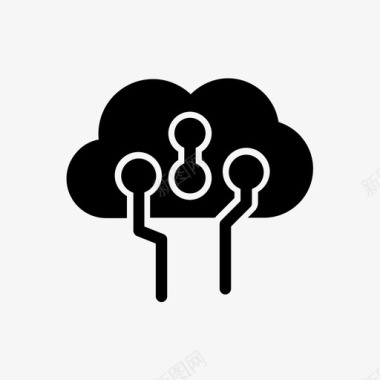 云服务器技术字形3图标图标