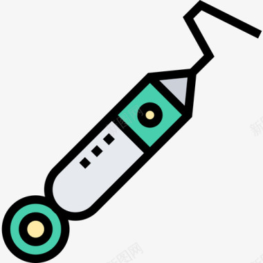 牙科牙科26线状颜色图标图标