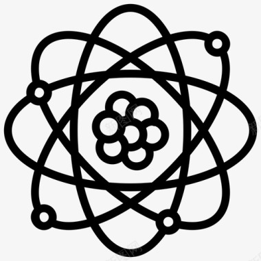 原子核科学符号化学细胞图标图标