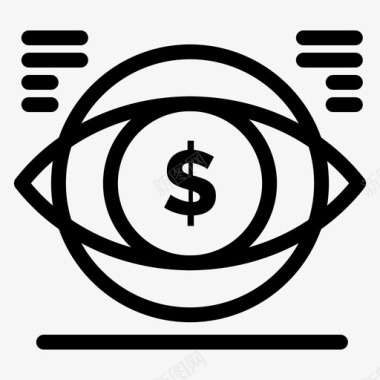 眼睛美元金融图标图标