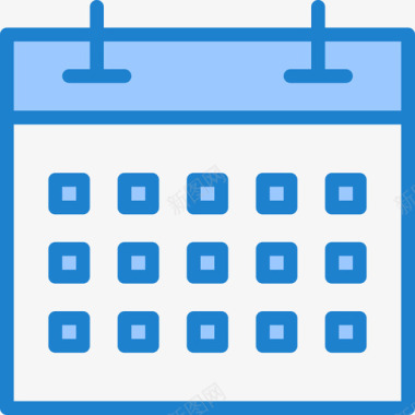 日历商务和办公22蓝色图标图标
