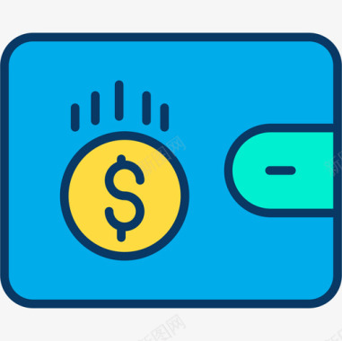 钱包金融117线性颜色图标图标