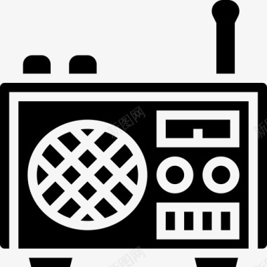 收音机家用电器11字形图标图标