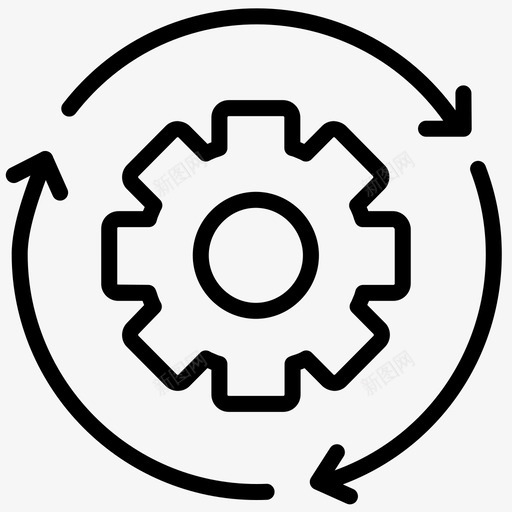 加工cog制造图标svg_新图网 https://ixintu.com cog 准备 制造 加工 工具 成型 物流